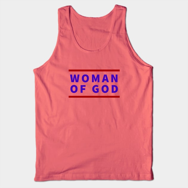 Woman Of God | Christian Typography Tank Top by All Things Gospel